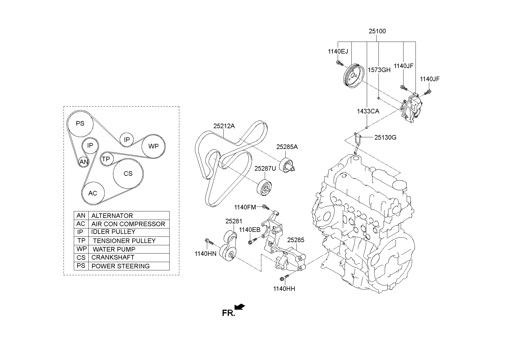 Water pump diagram