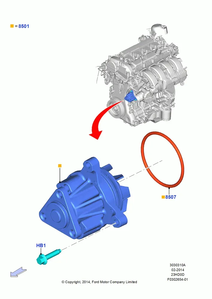 Water pump diagram