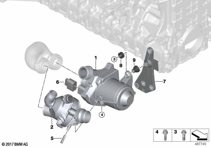 Engine cooling system diagram