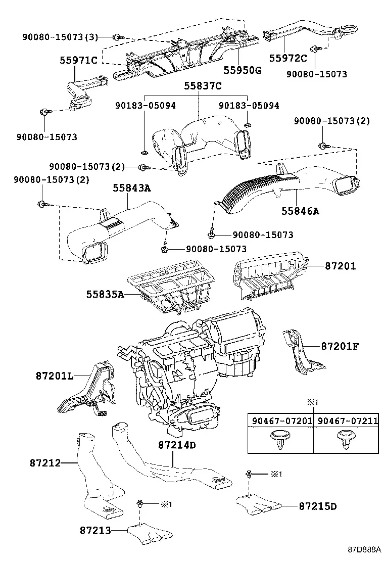 Heating and air conditioning ducts diagram