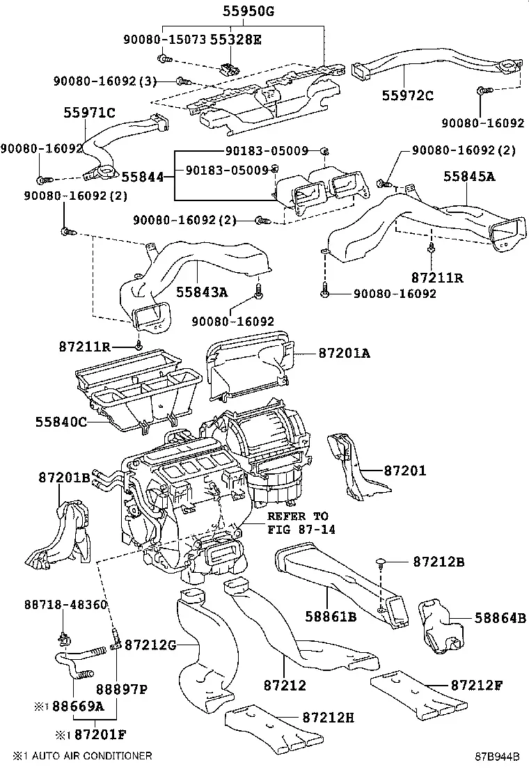 Heating and air conditioning ducts diagram