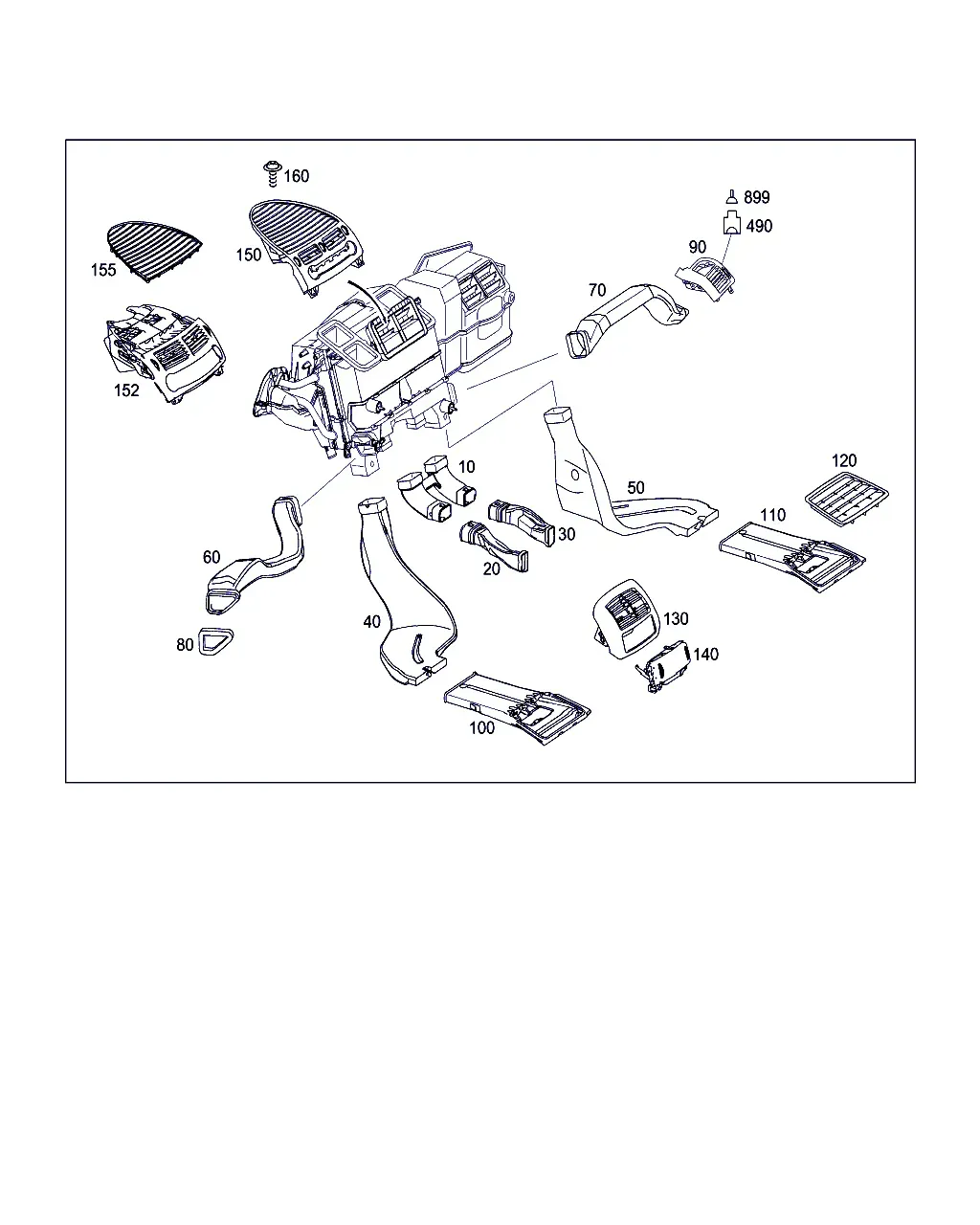 Heating and ventilation ducts diagram