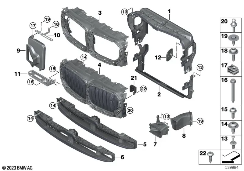 Front bumper air ducts diagram