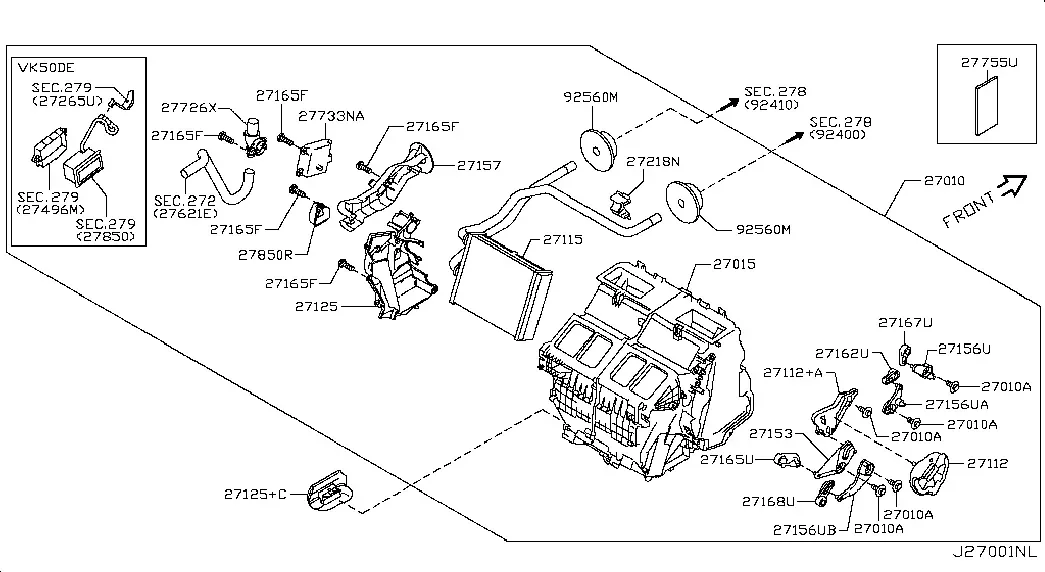 Front heater diagram