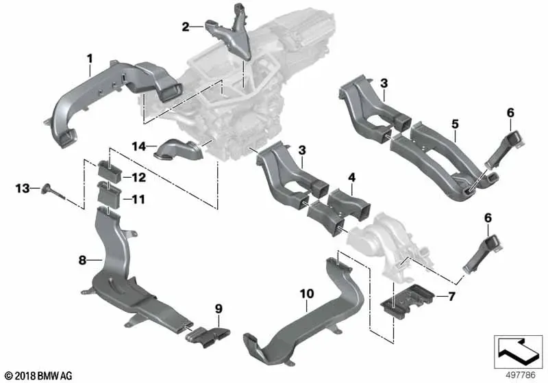 Cabin air duct diagram