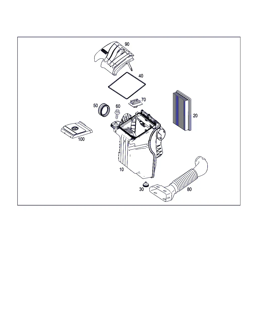 Air filter diagram