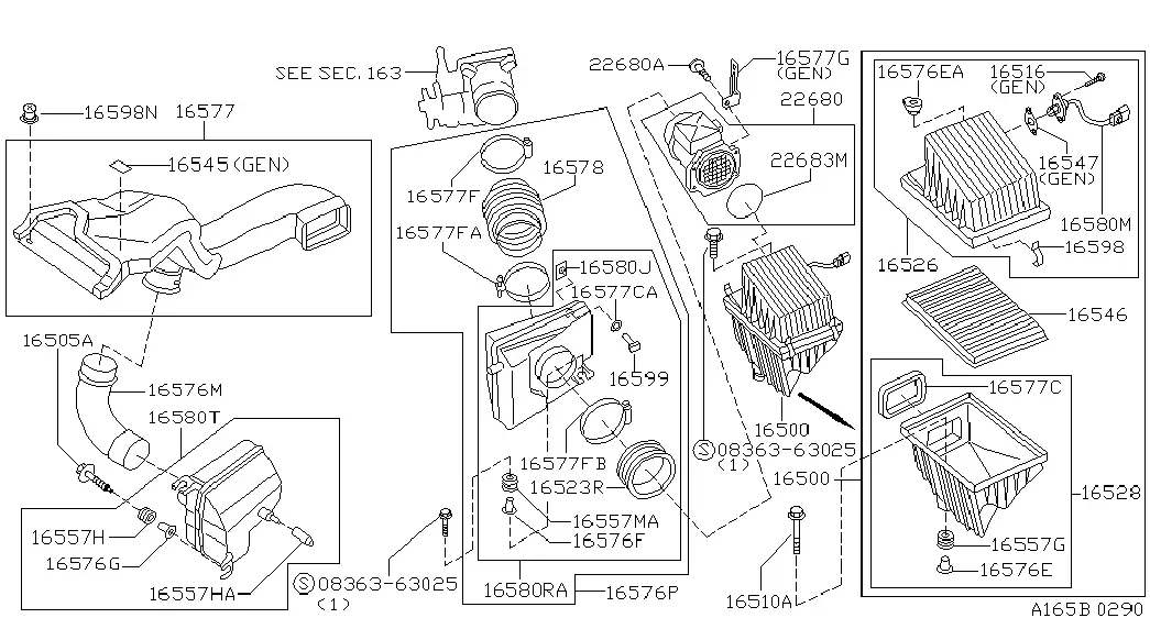 Air intake system diagram