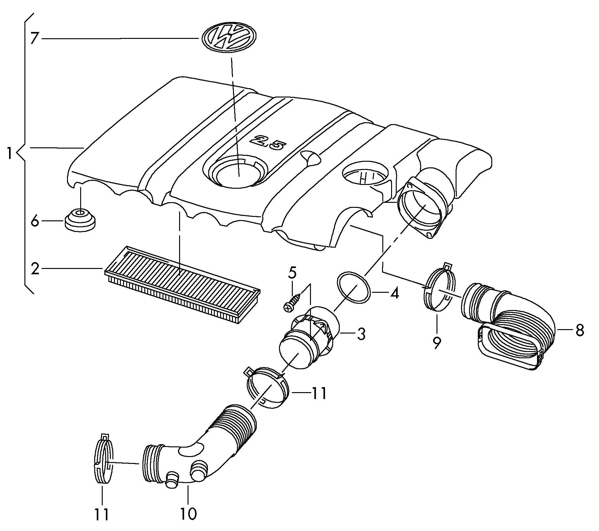 Air cleaner diagram