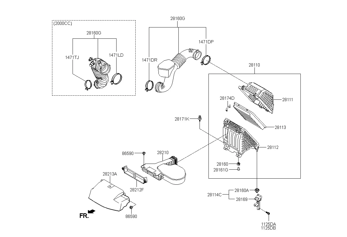 Air intake system diagram