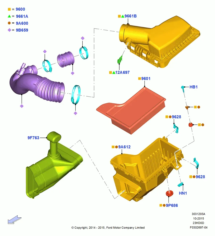 Air intake system diagram