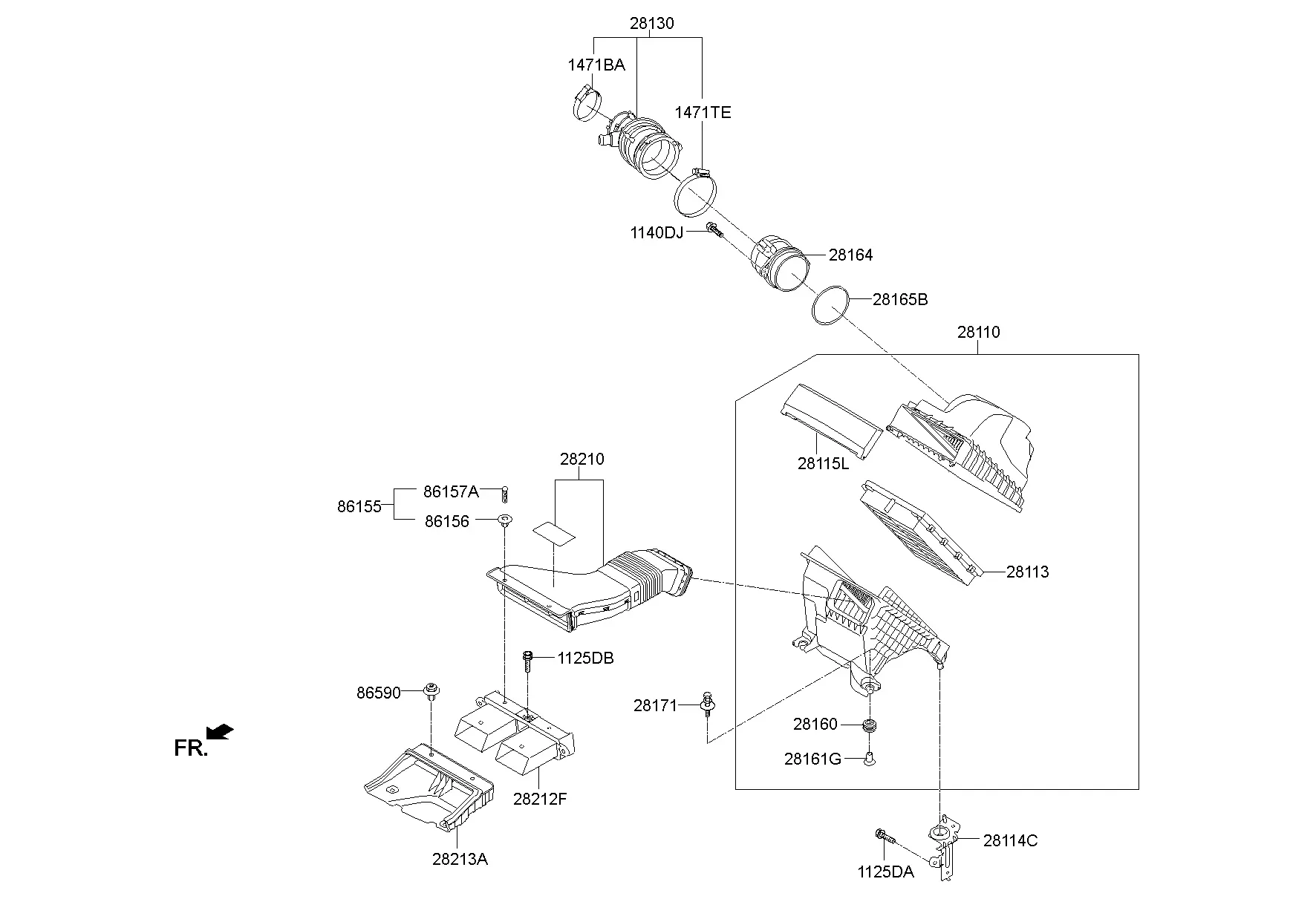 Air intake system diagram