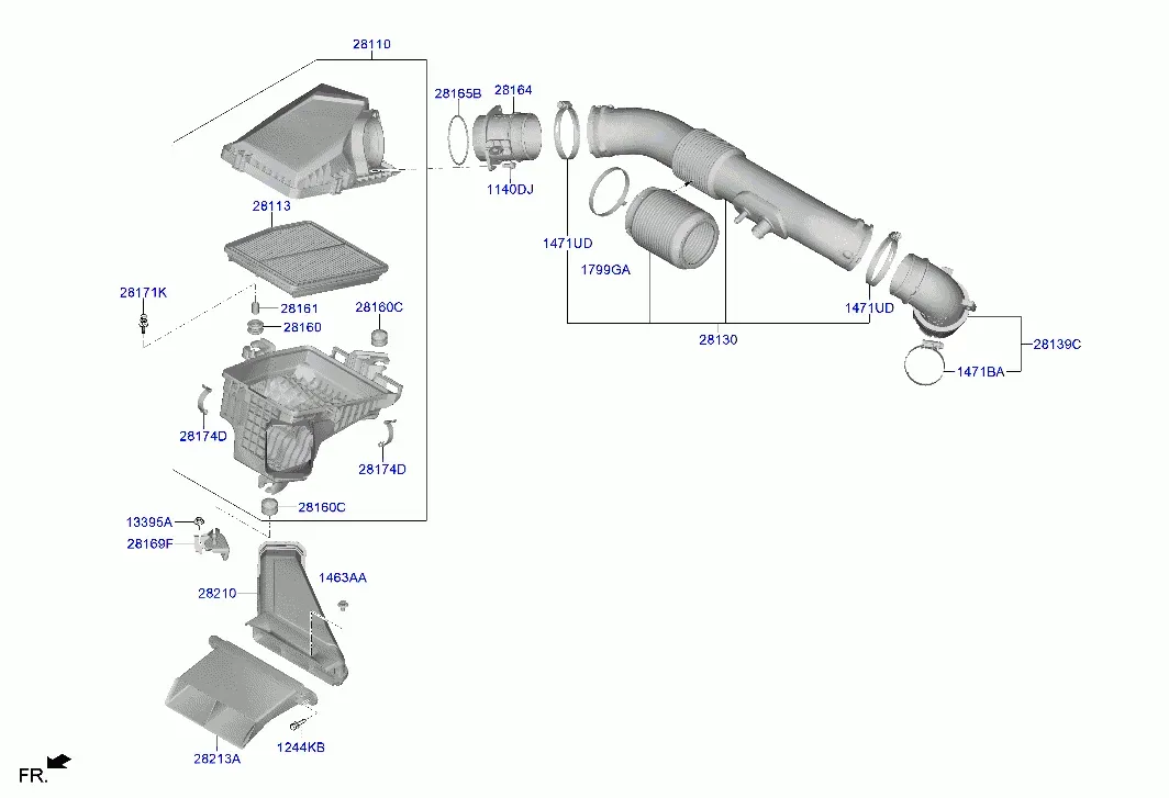 Air intake system diagram