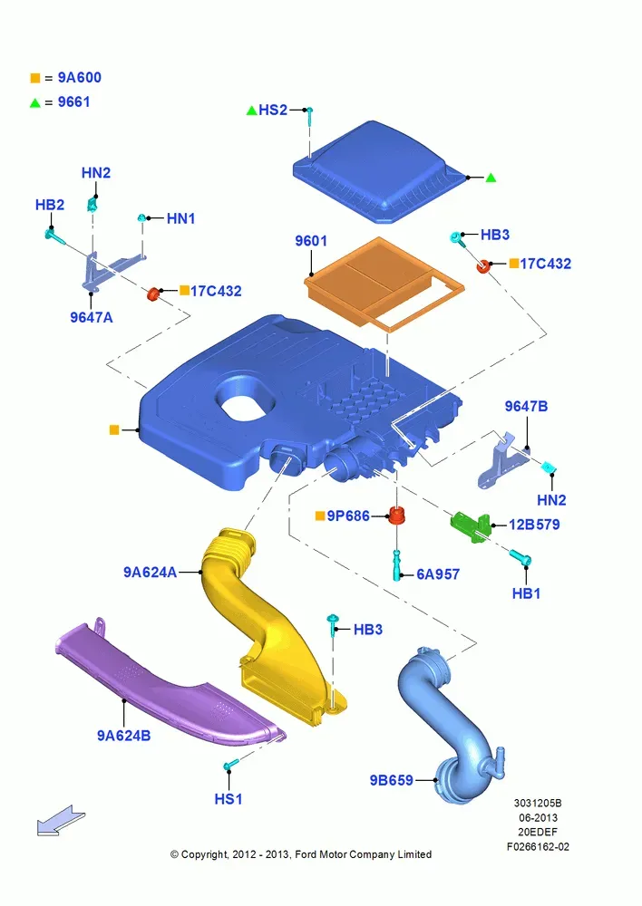 Air Cleaner and Mass Air Flow Sensor diagram