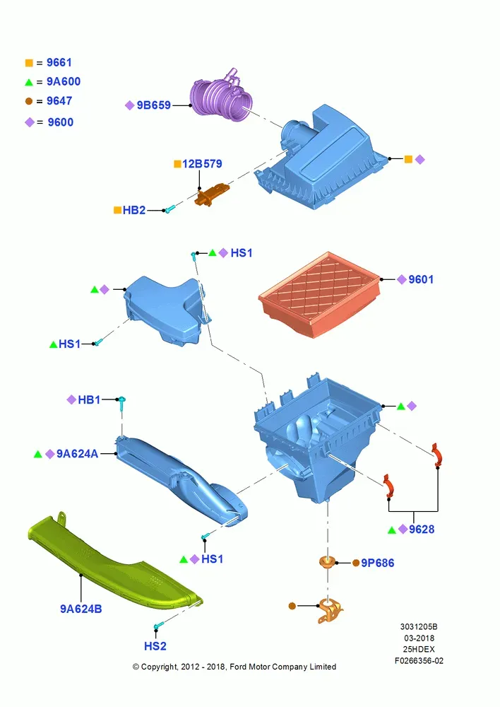 Air intake system diagram