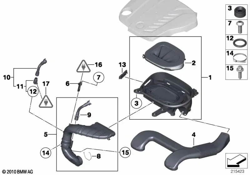 Air intake system diagram