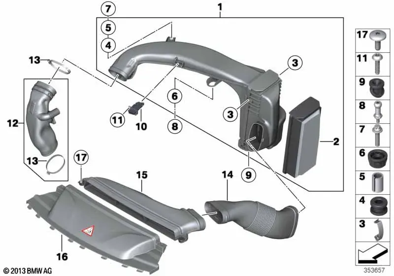 Air intake system diagram