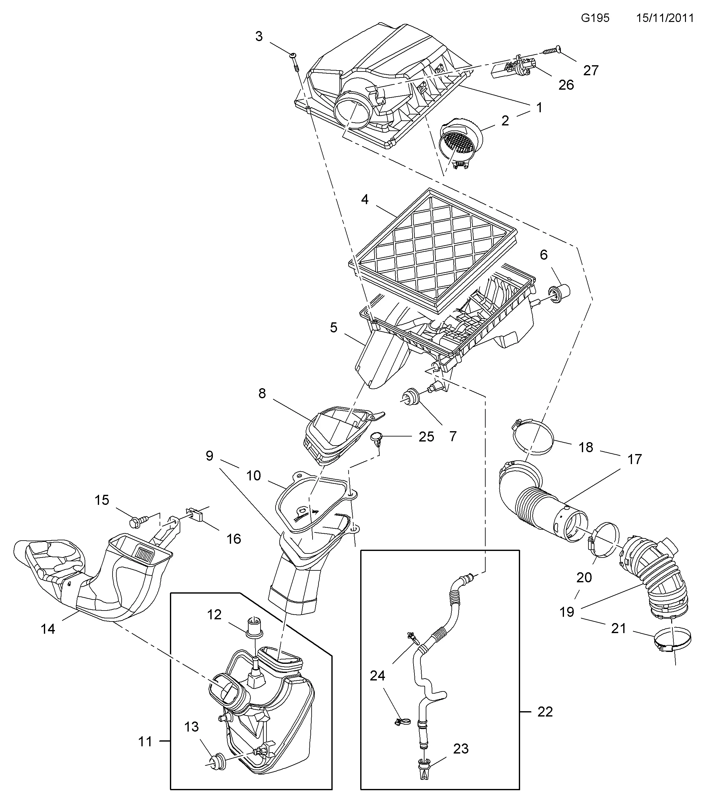 Air intake system diagram