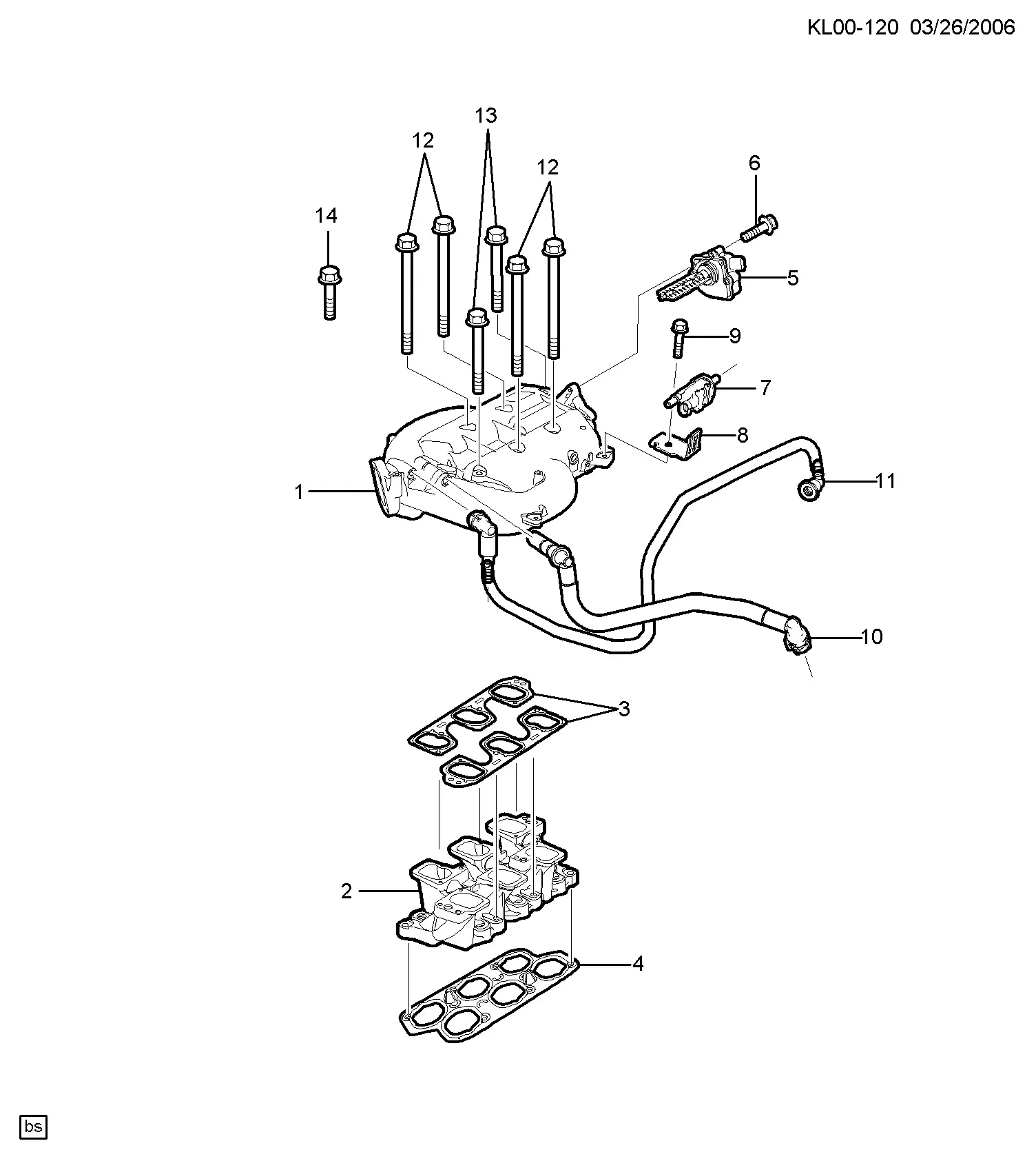 Intake manifold diagram