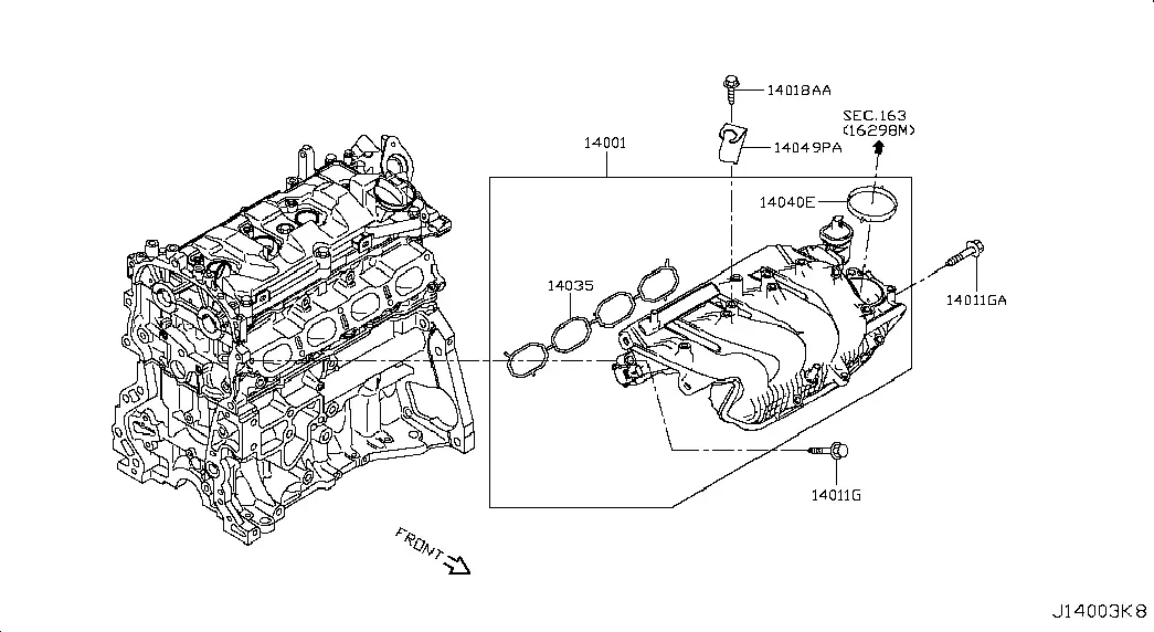 Intake manifold diagram