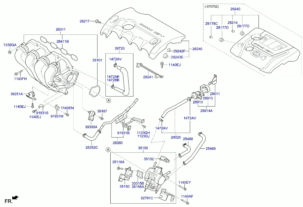 Intake manifold diagram