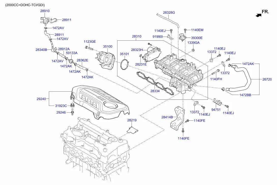 Intake manifold diagram