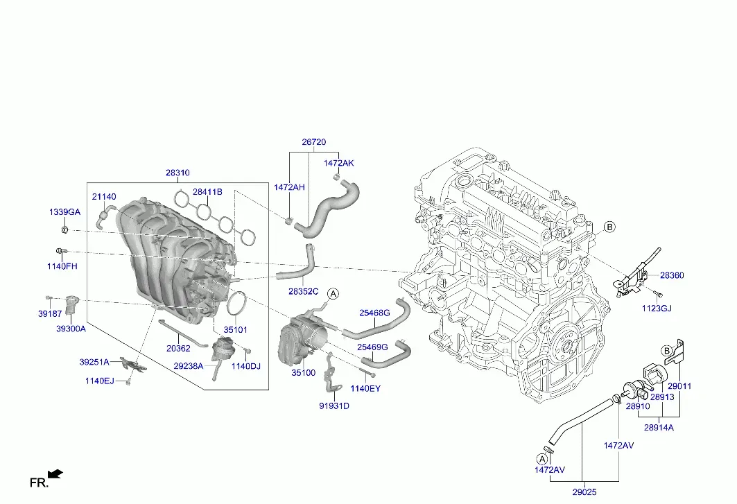 Intake manifold diagram