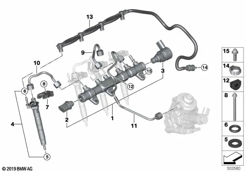 Intake Manifold and Injectors diagram
