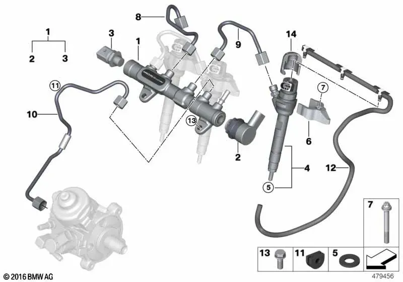 Intake Manifold and Injectors diagram