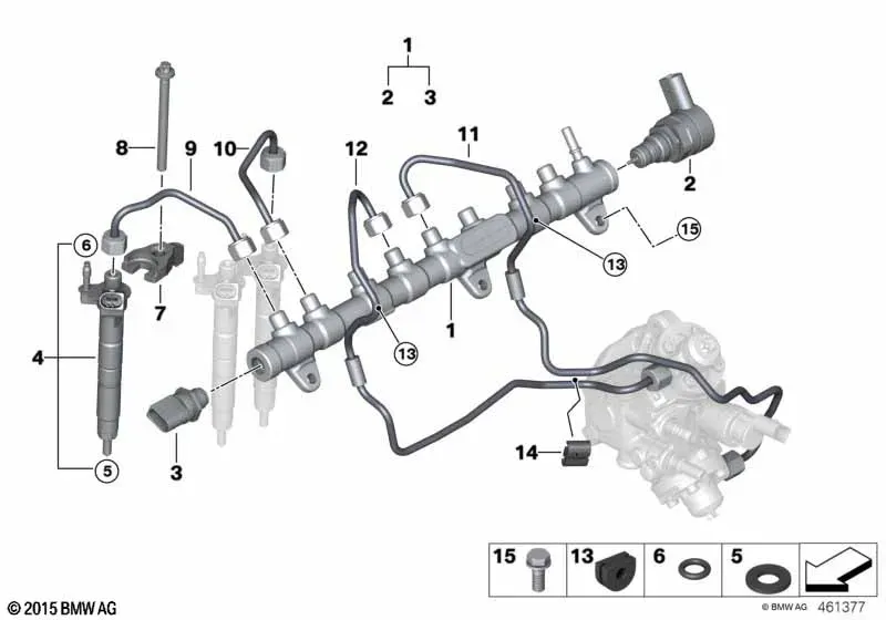 Впускной коллектор и форсунки diagram