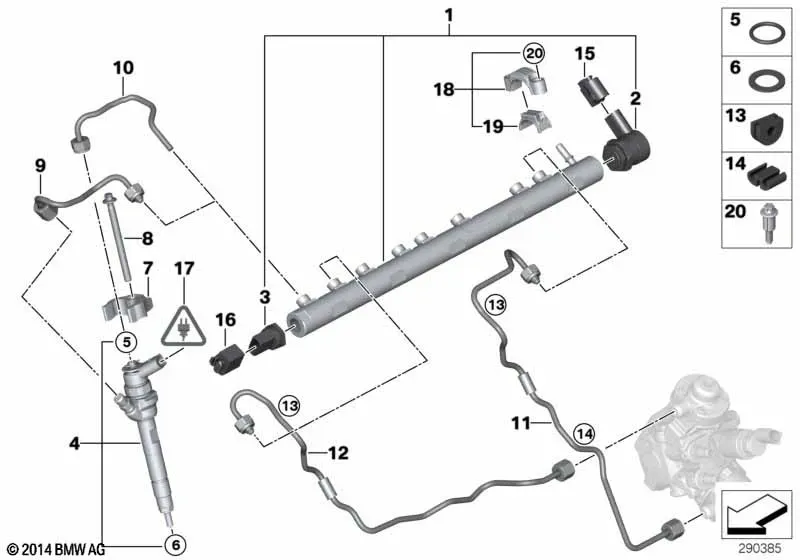 Впускной коллектор и форсунки diagram