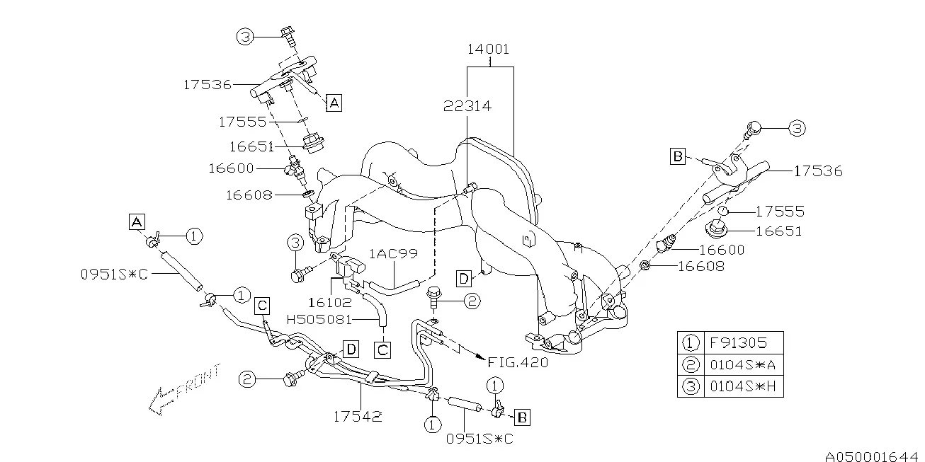 Intake Manifold and Fuel Rail diagram