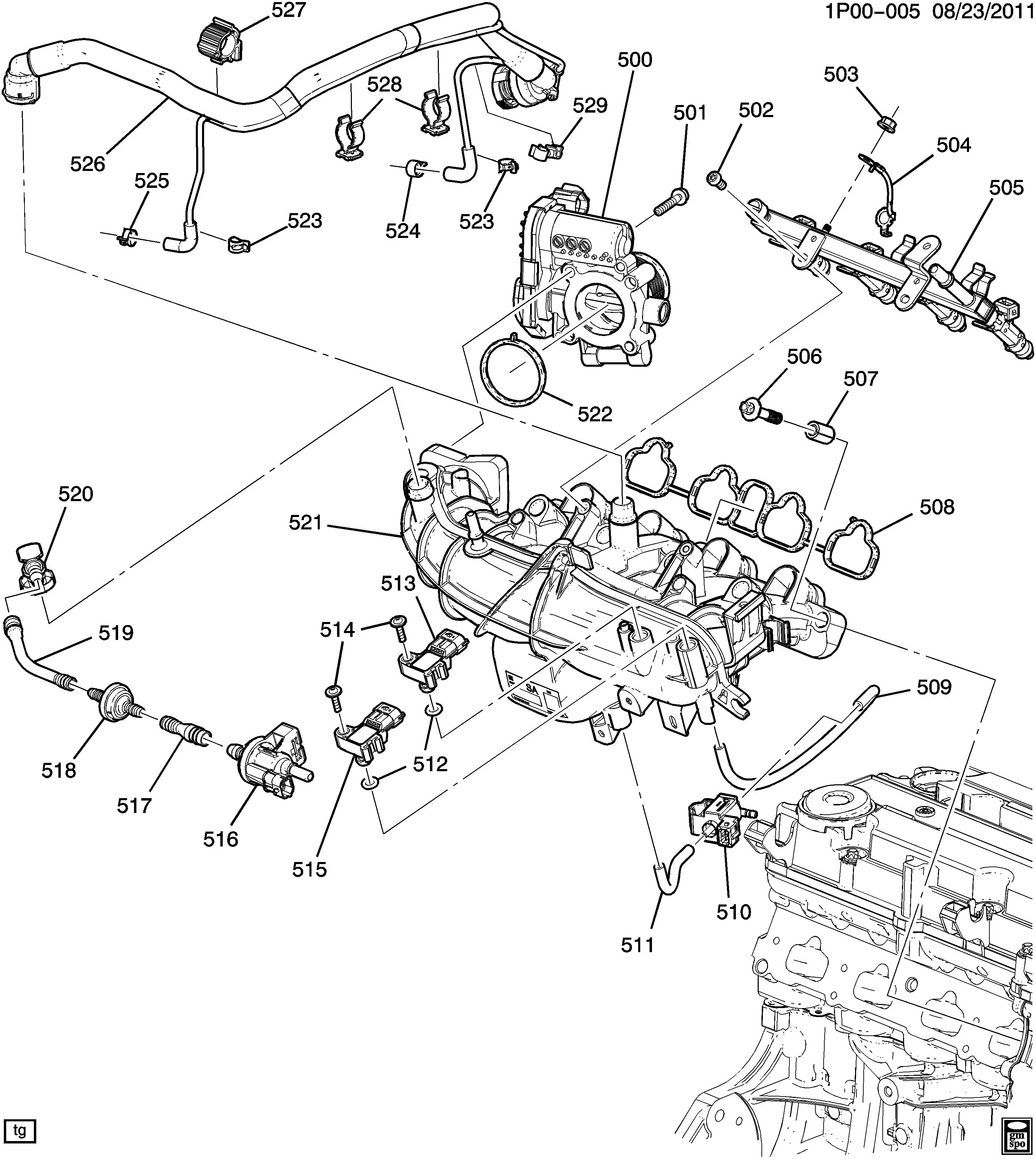 Intake Manifold & Fuel System diagram