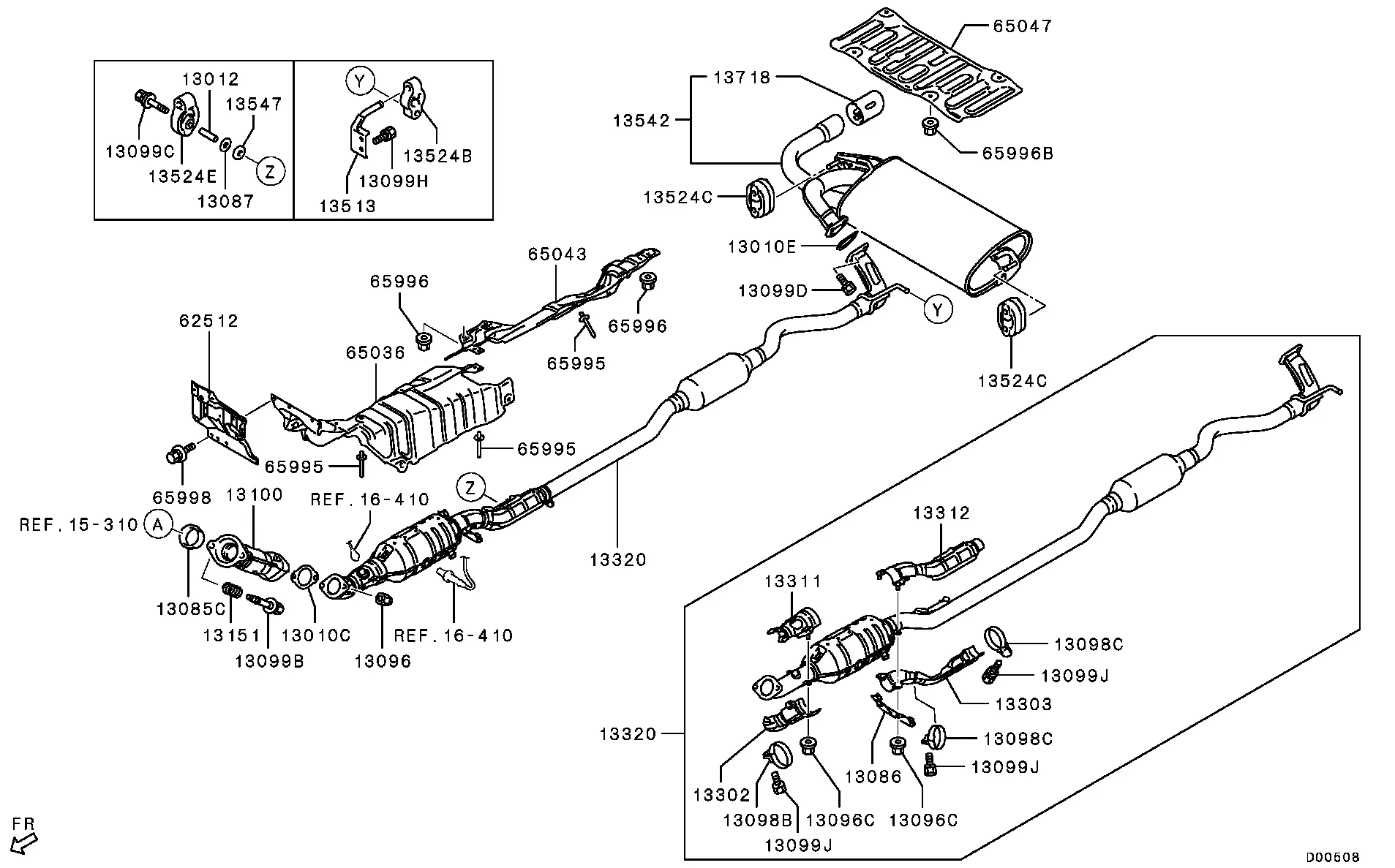 Exhaust Pipe and Muffler diagram