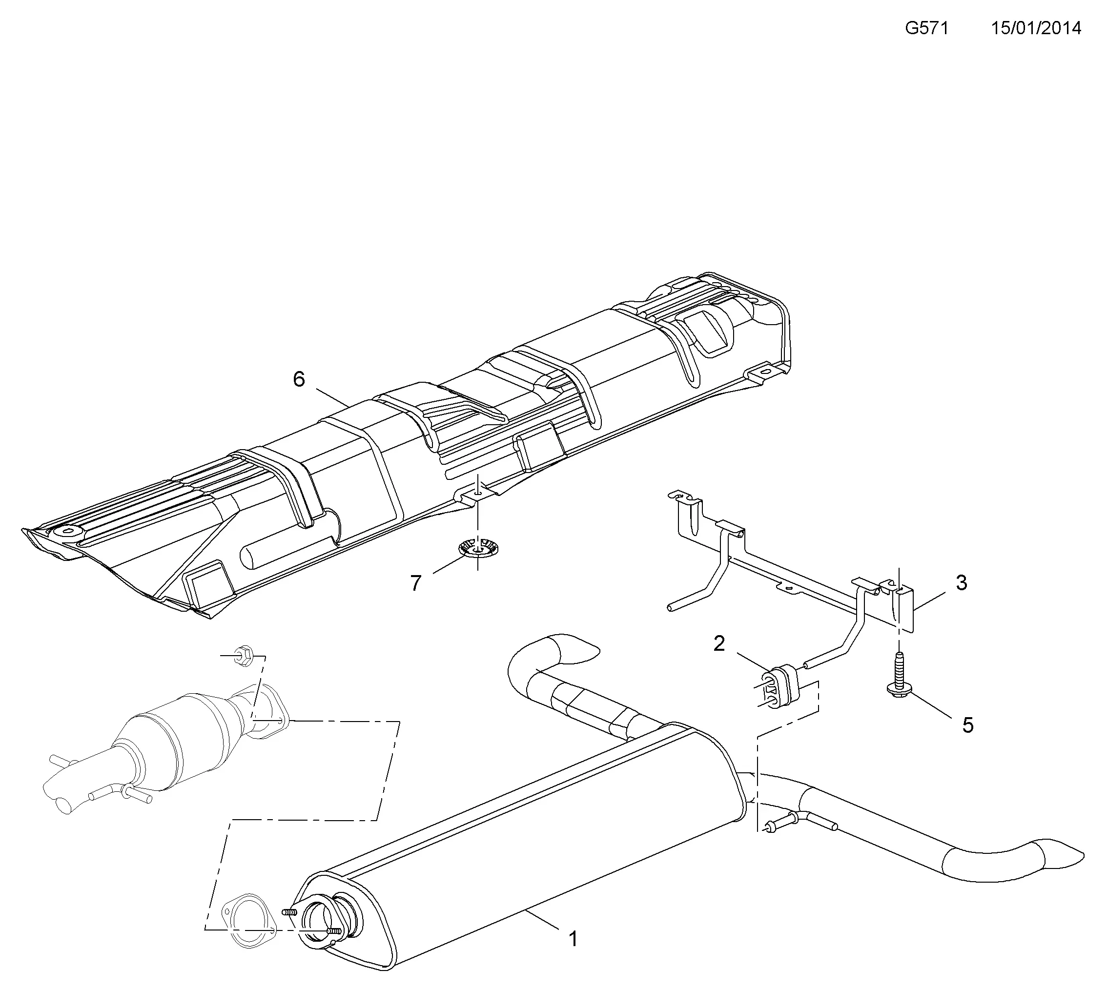 Exhaust Pipe And Muffler diagram
