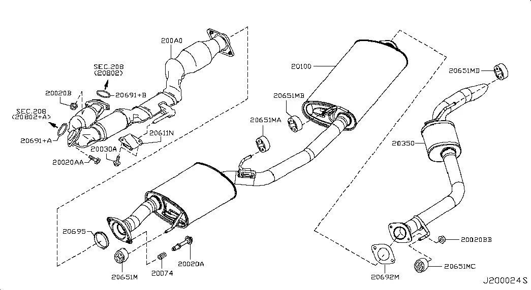 Exhaust Pipe And Muffler diagram