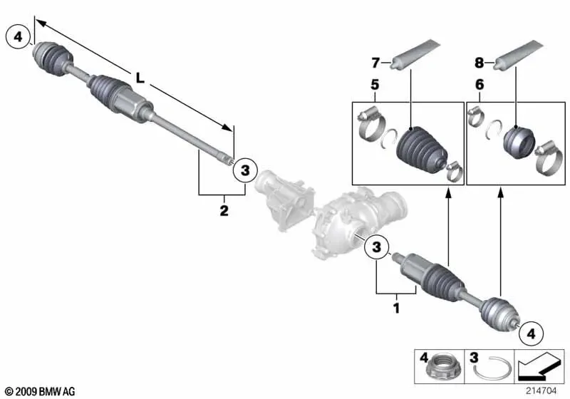 Front drive shaft diagram