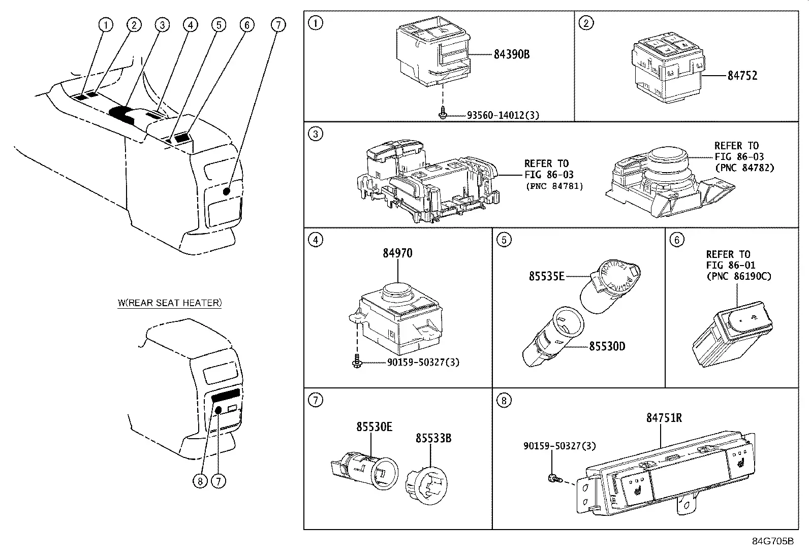 Interior Switches and Power Outlets diagram