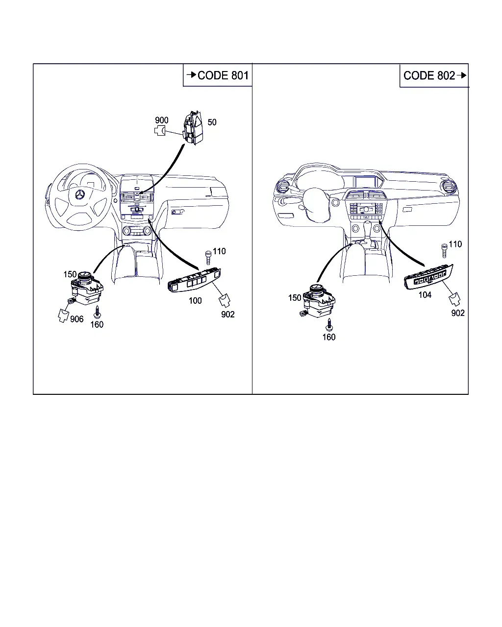 Instrument panel switches diagram