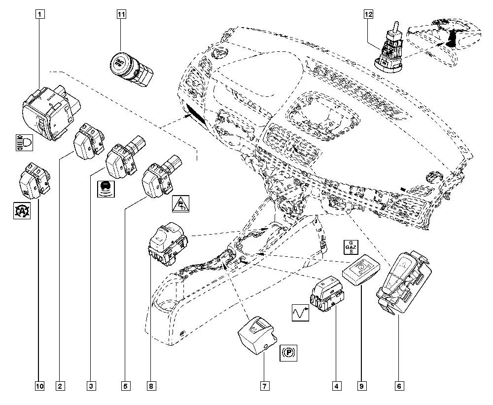 Control Panel Switches diagram
