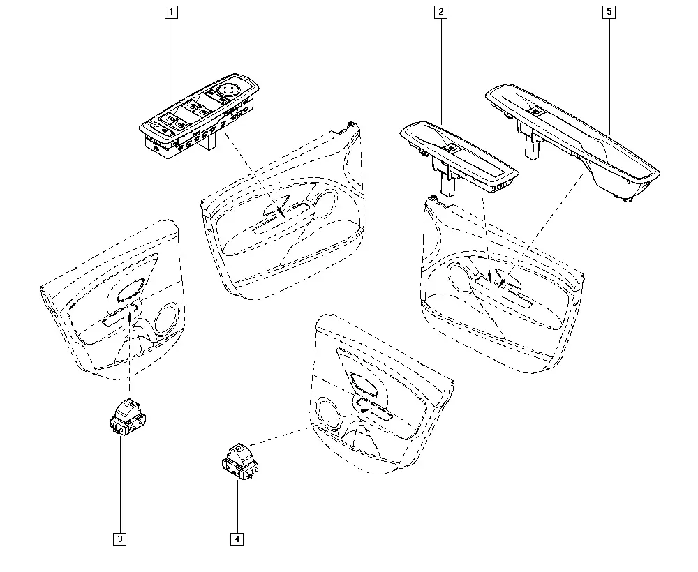 Power Window Switches diagram