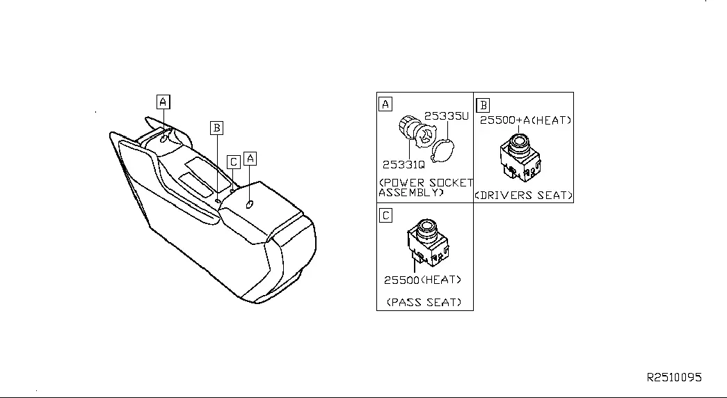 Center console switches diagram