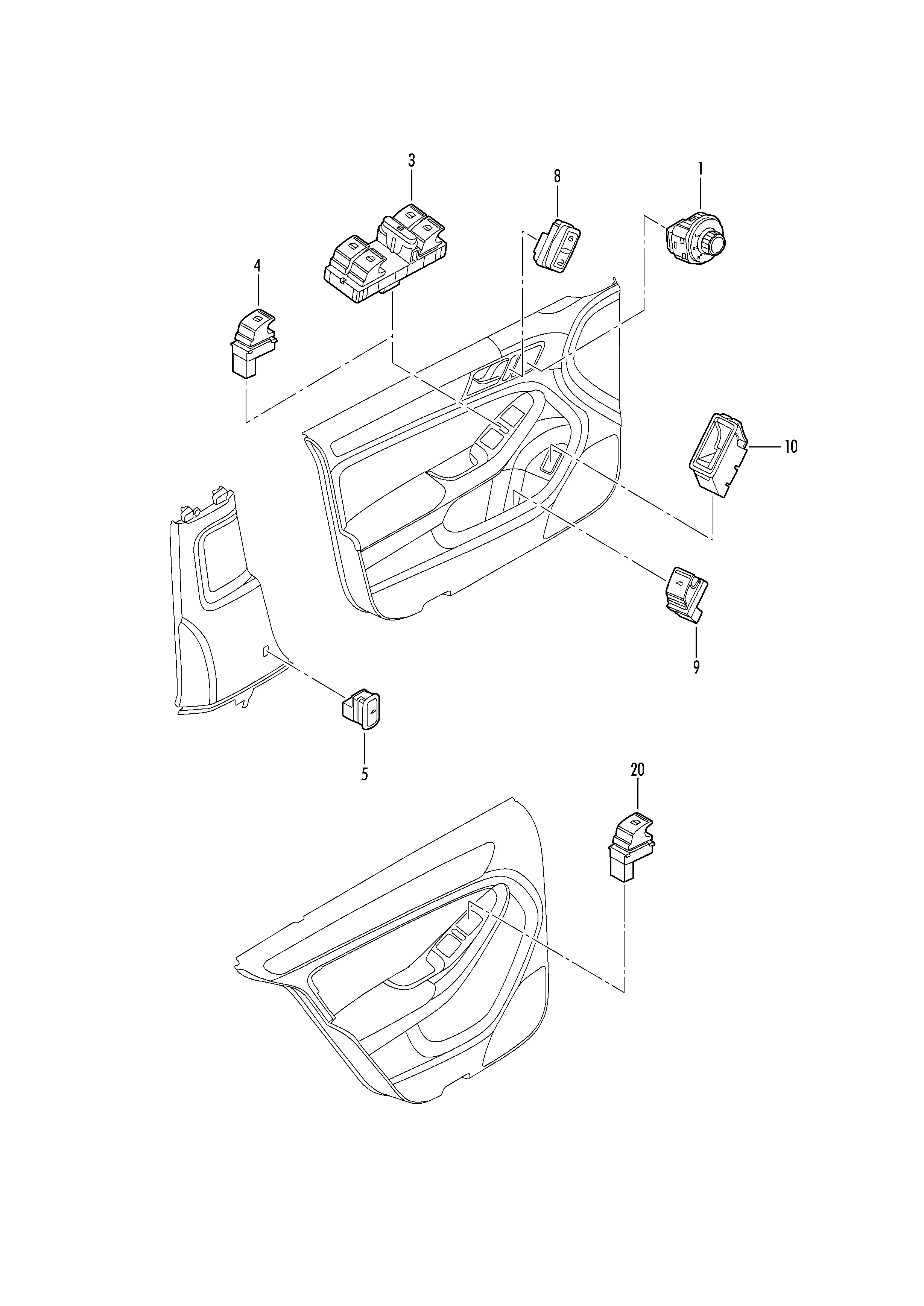 Door Panel Switches diagram