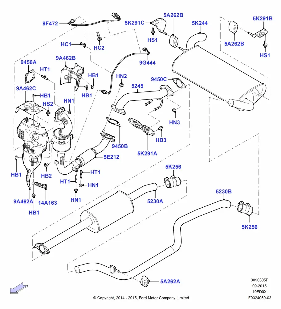 Exhaust system diagram