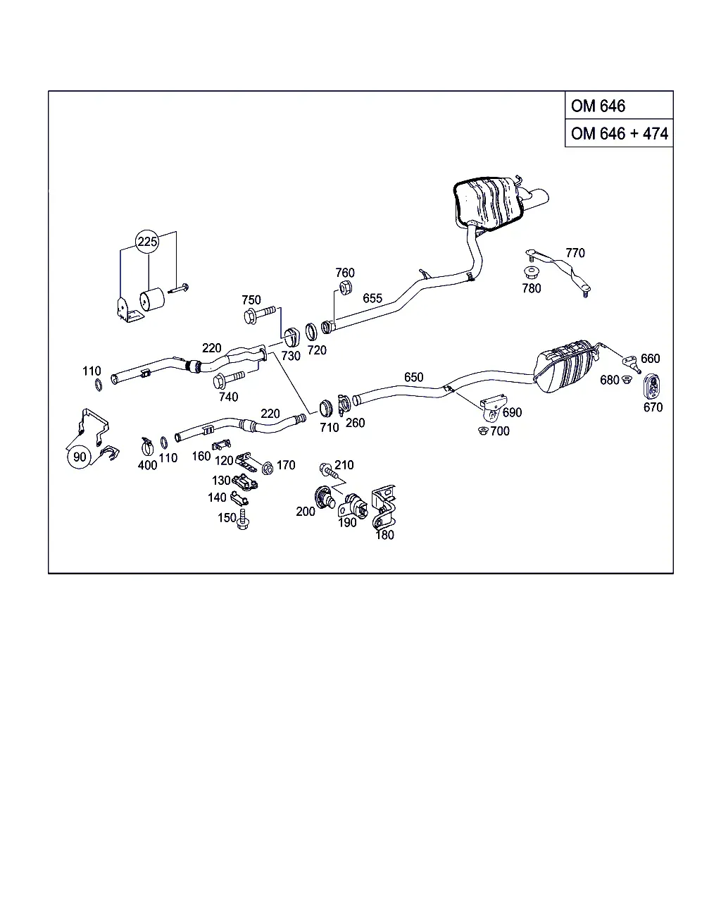 Exhaust system diagram