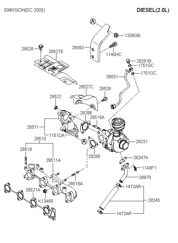 Exhaust Manifold diagram