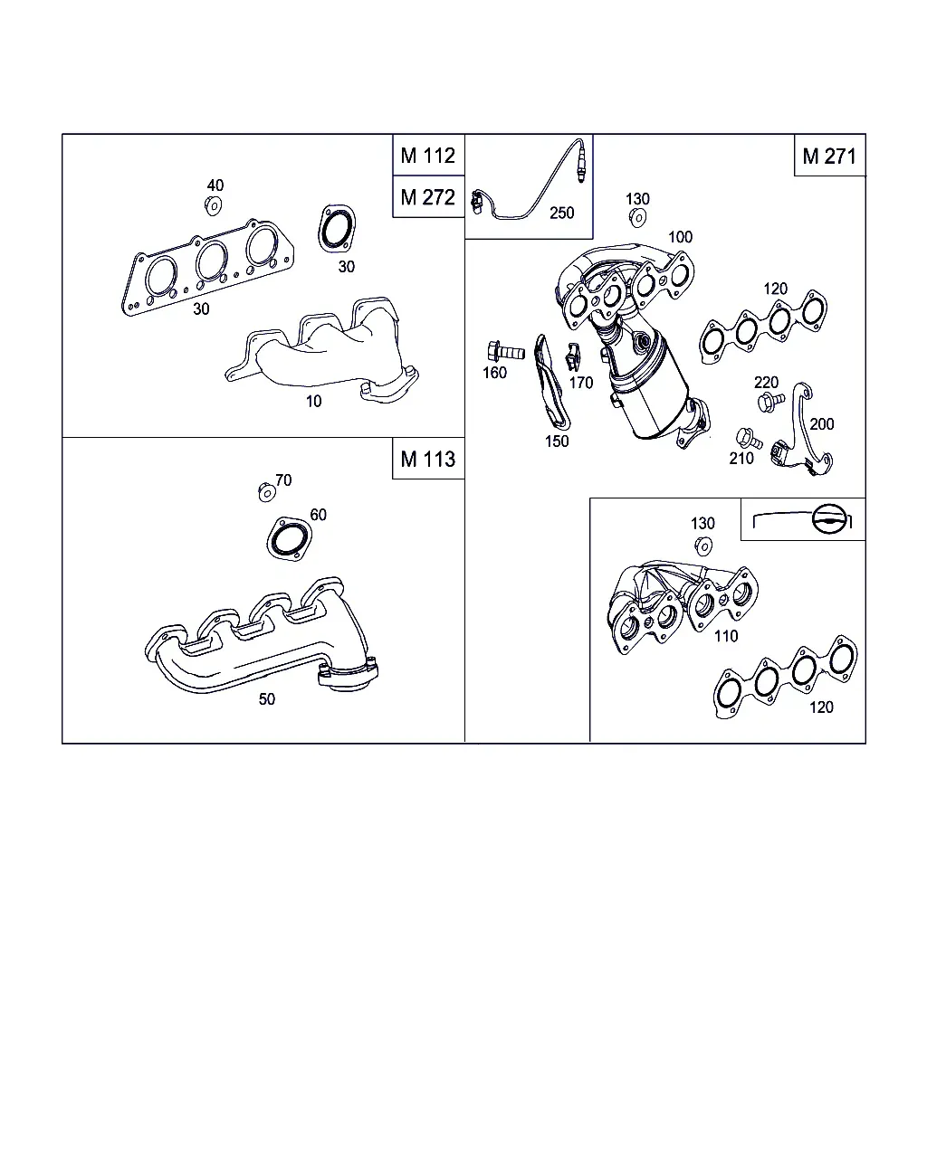 Exhaust manifold diagram