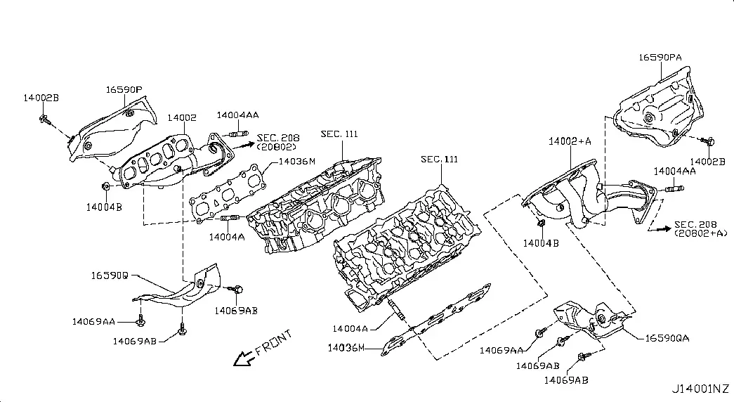 Exhaust Manifold diagram