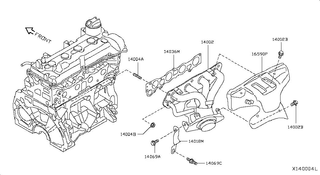 Exhaust manifold diagram