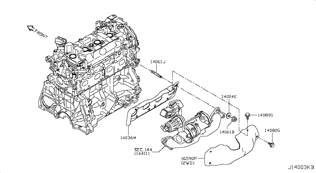 Exhaust Manifold diagram
