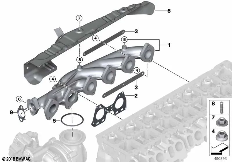 Exhaust Manifold And EGR diagram